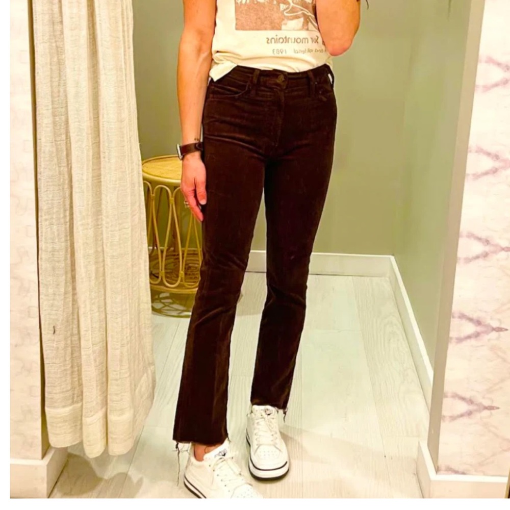 MOTHER hustler ankle fray hopscotch corduroy - size 28
